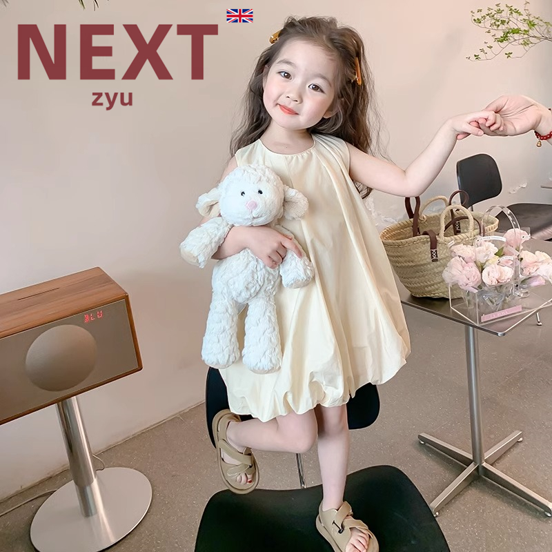 英国NEXT ZYU官方正品女童连衣裙夏儿童花苞裙百褶裙女宝周岁衣服-图2