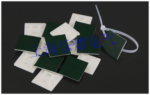 3M胶自粘贴式吸盘HS-100/101/102尼龙扎带固定座定位片绿胶100只 - 图3