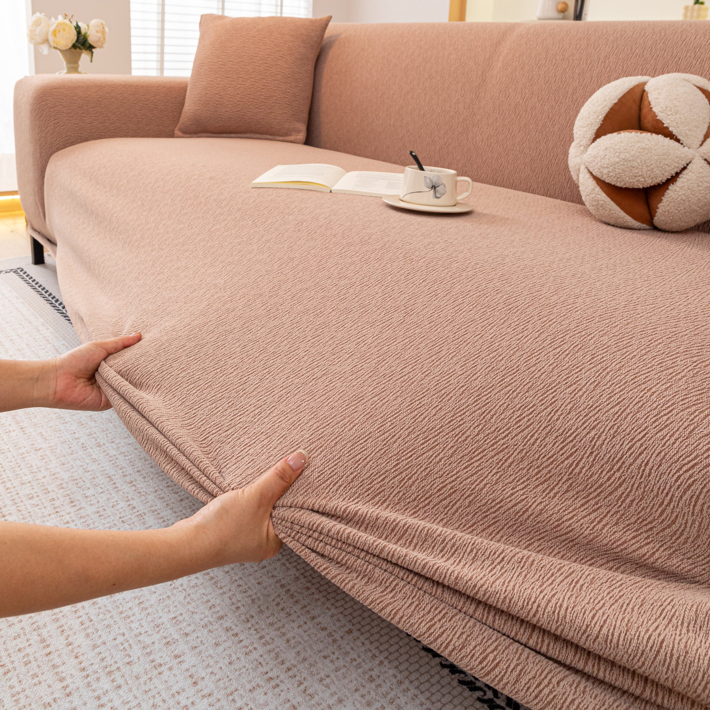 沙发套全包弹力套四季通用型新款奶油雪尼尔加厚防猫抓保护沙发罩,淘宝优惠券,粉丝福利购,淘宝优惠卷