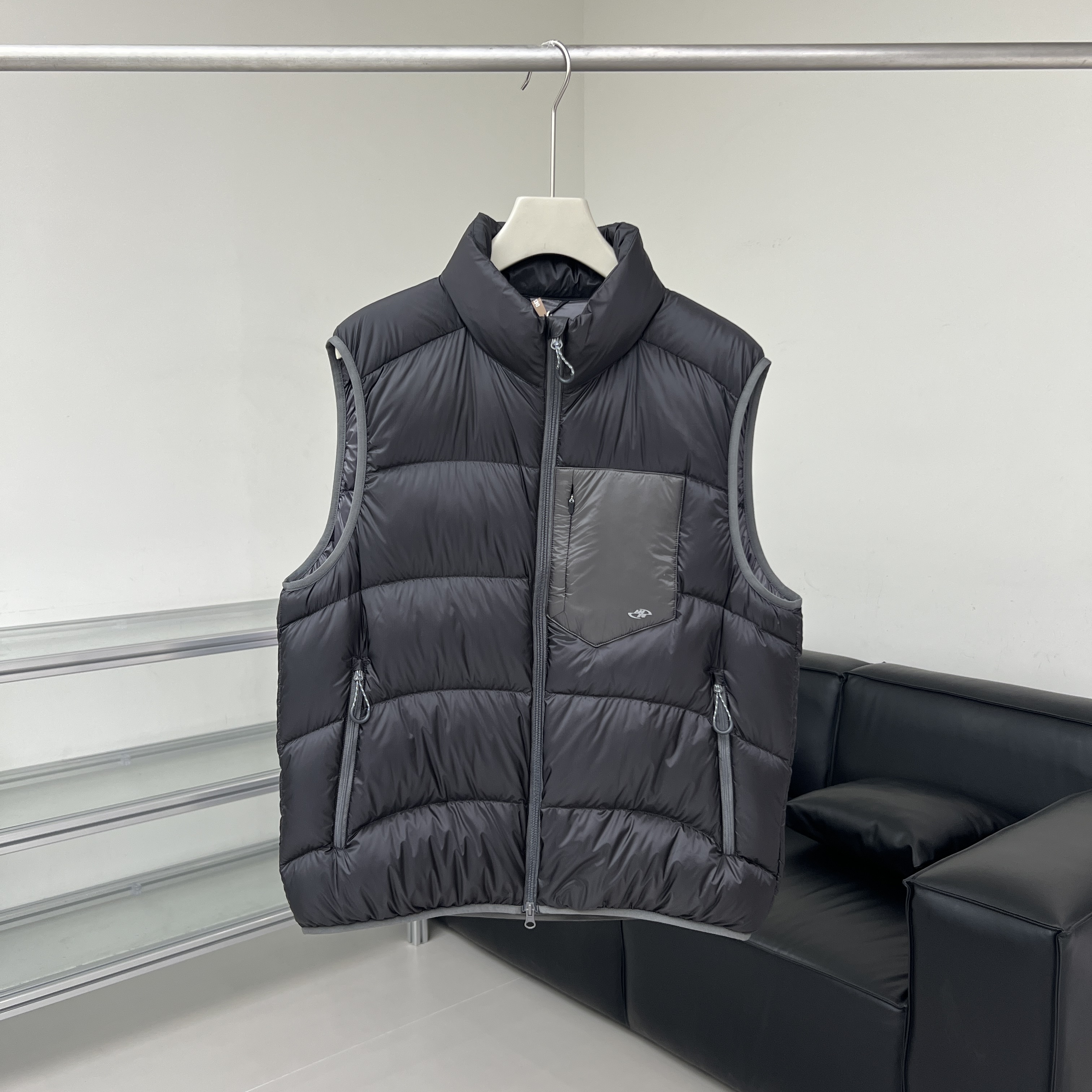 超轻量 高蓬松羽绒马甲男冬季工装户外保暖背心立领休闲百搭外套 - 图0