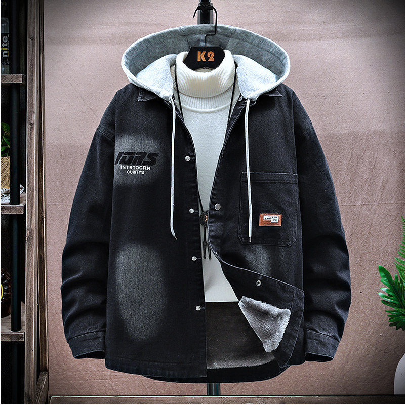 青少年牛仔外套秋冬季13男孩12岁初高中学生加绒加厚夹克14男装15,淘宝优惠券,粉丝福利购,淘宝优惠卷