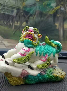 西藏纪念品雪狮居家车载吉祥狮子
