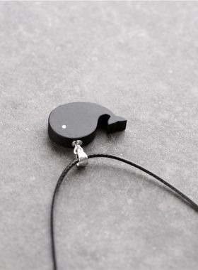 银黑檀木十字链女鲸鱼