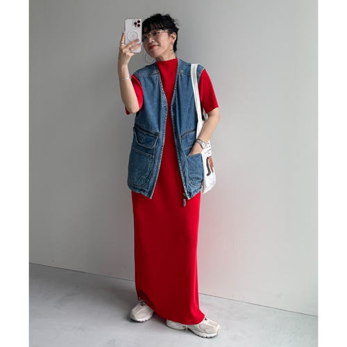 日单品牌春夏新款时尚有范百搭定型压褶任意裁短袖连衣裙女31870 - 图0