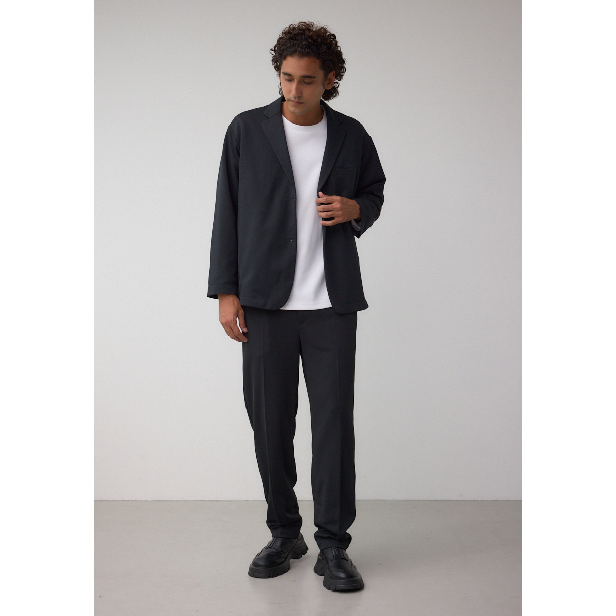 日单品牌秋冬新款简约百搭两粒扣按扣西装外套西装裤非套装32122,淘宝优惠券,粉丝福利购,淘宝优惠卷