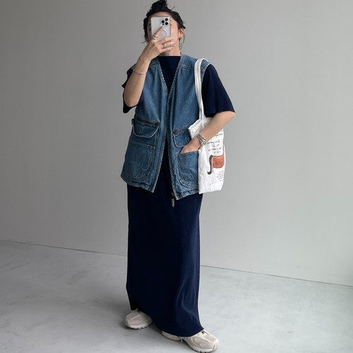 日单品牌春夏新款时尚有范百搭定型压褶任意裁短袖连衣裙女31870 - 图1