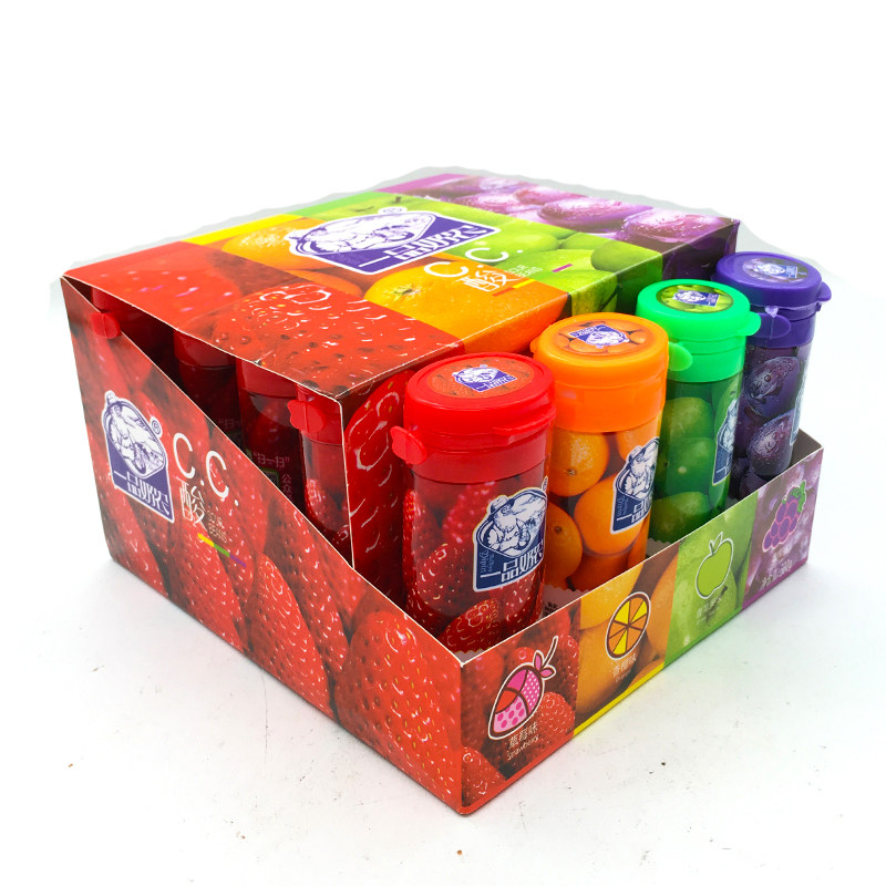 一品奶农CC酸可乐味瓶装草莓味葡萄酸酸甜甜彩色糖果怀旧零食整盒,淘宝优惠券,粉丝福利购,淘宝优惠卷