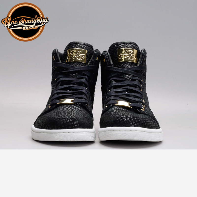 北卡大学 Air Jordan 1 Pinnacle巅峰 AJ1黑金蛇纹 705075-030-图1