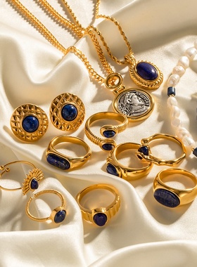 欧美复古戒指中古感钛钢