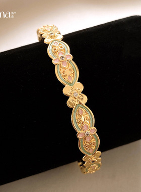 繁花似锦珐琅彩手镯女