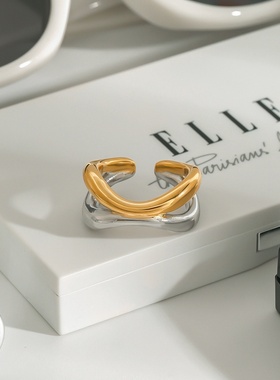 欧美钛钢小众设计戒指