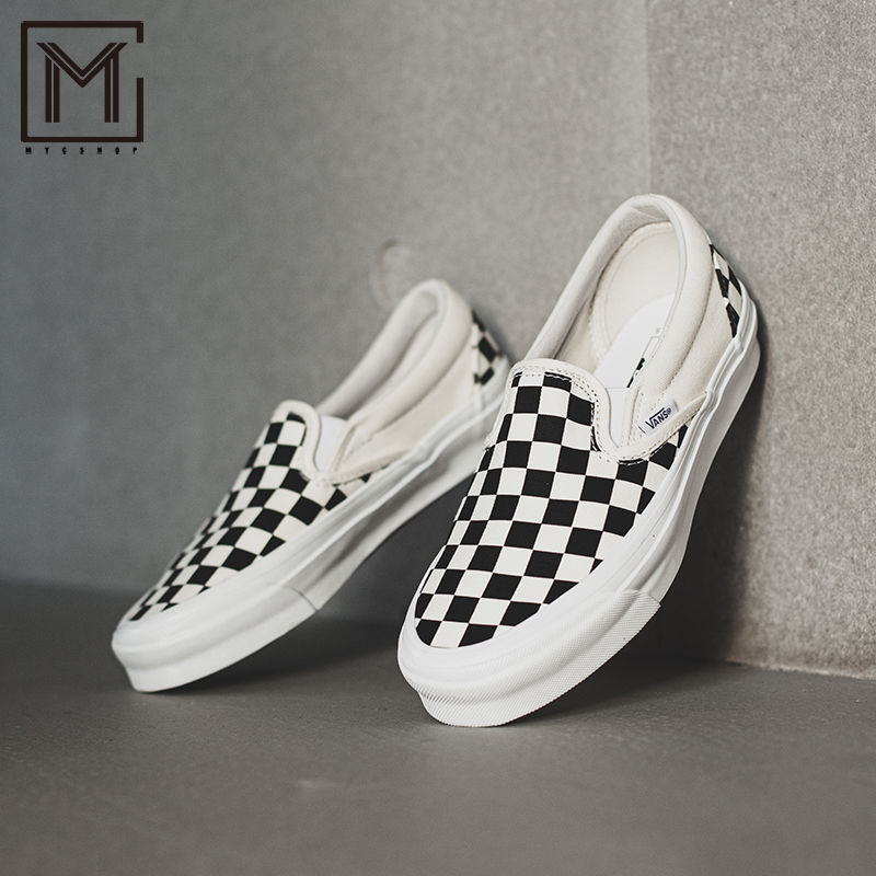 范斯VANS OG Slip-on LX高端男女 棋盘格一脚蹬帆布鞋VN0A45JKT0A