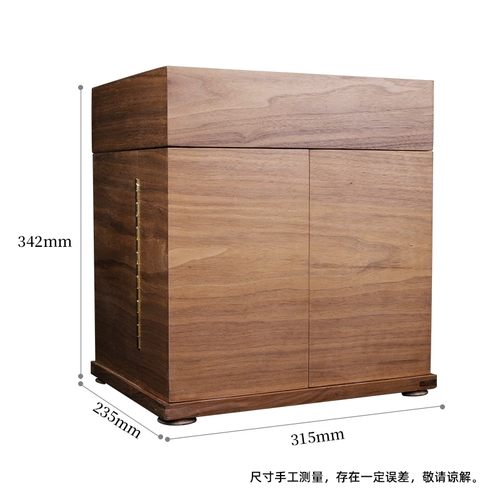 Индивидуальная сплошная древесная труба Многофункциональная коллекция черная шкаф о грецких орехах.