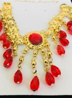 金航工艺肚皮舞项链演出饰品成人水钻项链脖链印度舞表演项链配饰