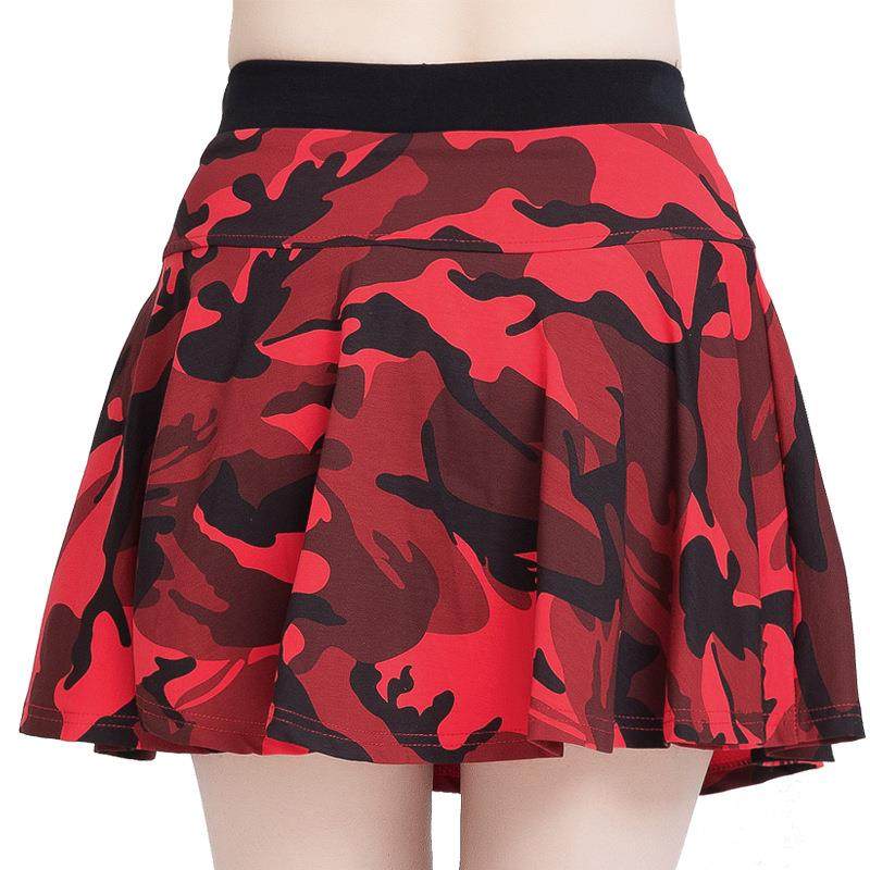 新款水兵舞防走光裙子休闲蓬蓬裙红迷彩裤裙广场舞运动半身女裙,淘宝优惠券,粉丝福利购,淘宝优惠卷