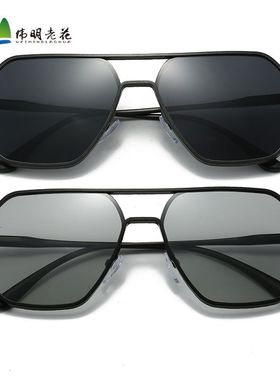 2025新款金属偏光太阳镜灰色片户外驾驶钓鱼遮光墨镜