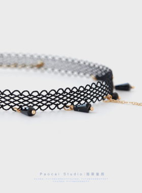 镂空蕾丝网红锁骨链脖子饰品颈带