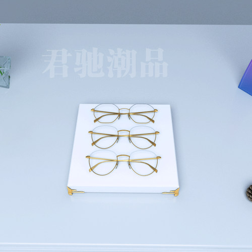 君驰潮品金属轻奢眼镜店光学架太阳镜墨镜陈列展示架托盘眼镜道具 - 图2