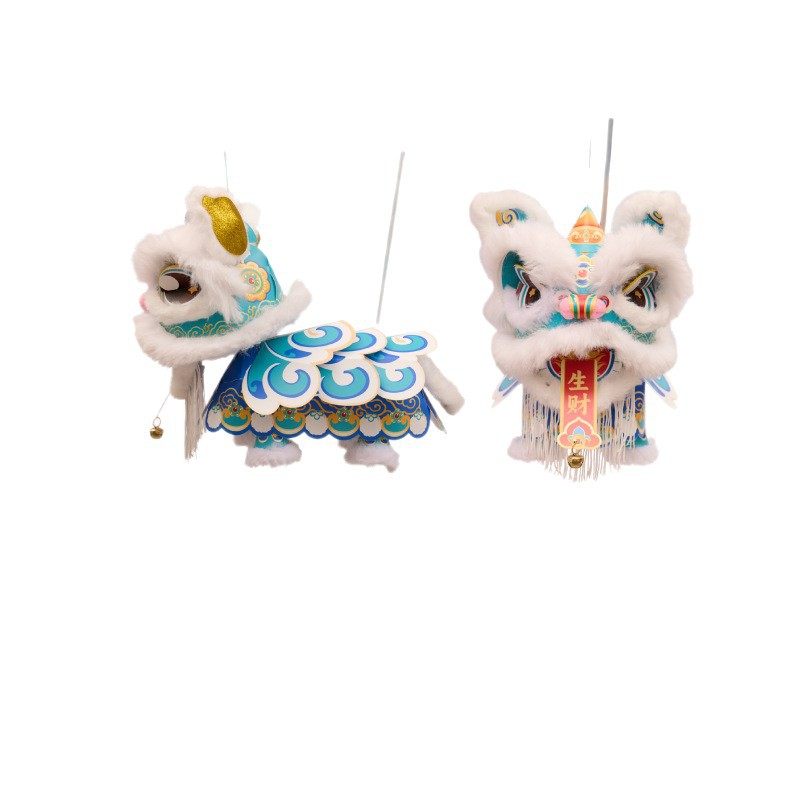 现货含灯带+教程 新年醒狮灯笼手工DIY灯笼提灯舞狮灯笼材料包,淘宝优惠券,粉丝福利购,淘宝优惠卷