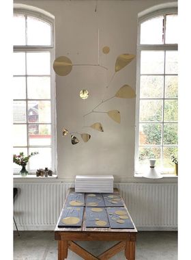 现货LAPPALAINEN LEAVES德国官方手工黄铜平衡装饰雕塑风铃挂件