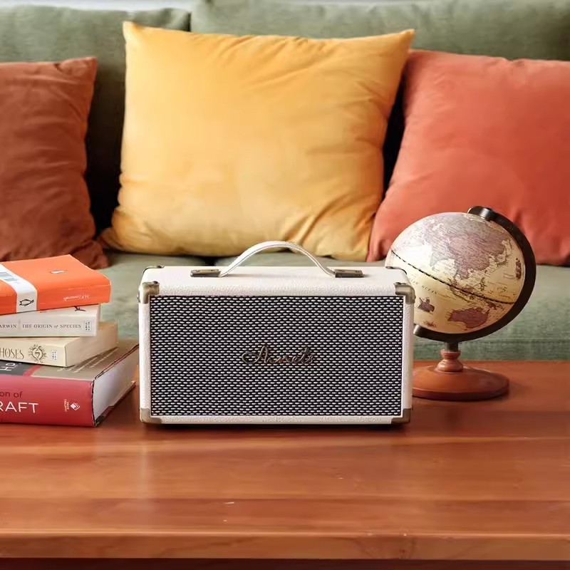 典雅怀旧!高颜值桌面手提复古无线蓝牙音箱户外露营便携式小音响 - 图2