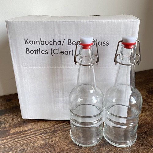 原19美刀！好有格调！出口秋千盖玻璃瓶自酿果汁饮料密封瓶子6只 - 图3