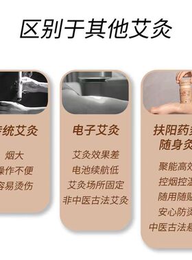 扶阳随身灸药灸艾灸盒热灸艾师傅便携式经络贴罐家用10柱装