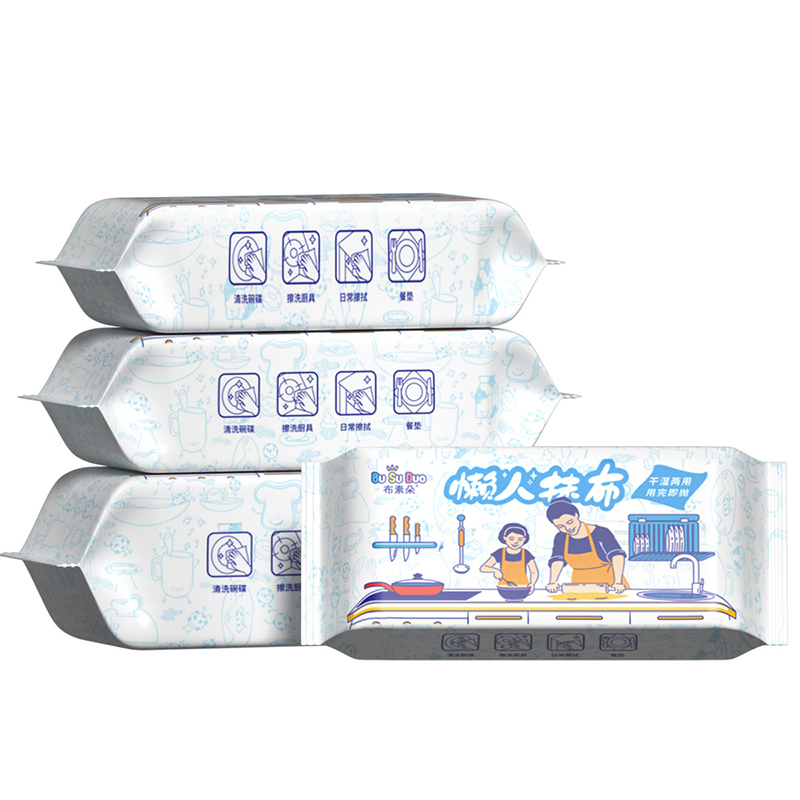 懒人抹布干湿两用家用清洁用品厨房专用纸加厚抽取式一次性洗碗布 - 图3