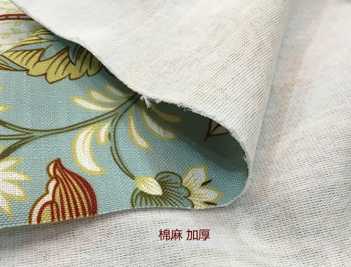 棉麻印花沙发布料印花亚麻沙发套抱枕坐垫桌布欧式特价加厚面料_虎窝淘