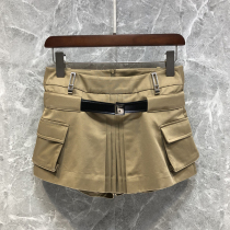 South Oil High Stock Card Its Color Half Body Skirt Tooling Wind Super Short Skirt Woman 2023 Autumn New Dress Pants A Character Skirt 11X22