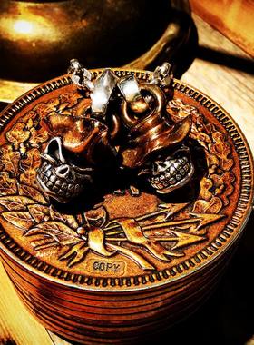 美国骷髅纯银配饰吊坠现货