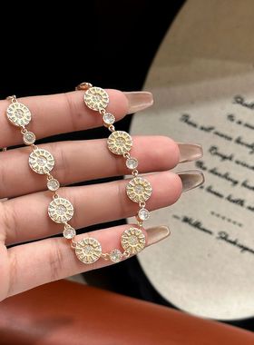 跨境热销欧美风精工八芒满天星手链女时尚轻奢手饰品2025新款