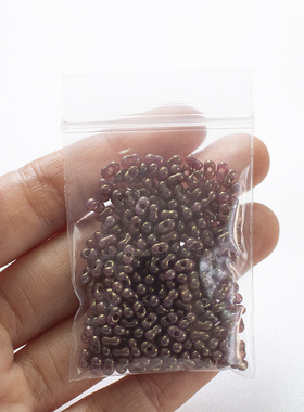 花生米珠配件材料蛋白紫红色渐变
