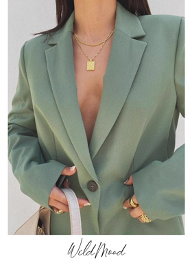 wildmood野生士多简约女吊牌项链