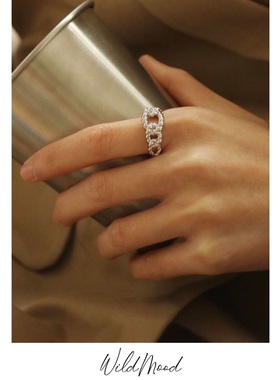 wildmood野生士多时髦女印章戒指