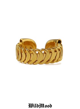 wildmood野生士多时髦女螺纹戒指