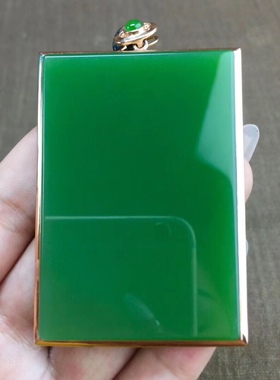 苹果绿吊坠男女款平安无事牌