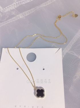 网红同款项链女潮贝壳白色水钻