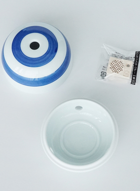 松荣堂香薰炉二重丸陶瓷摆件日本