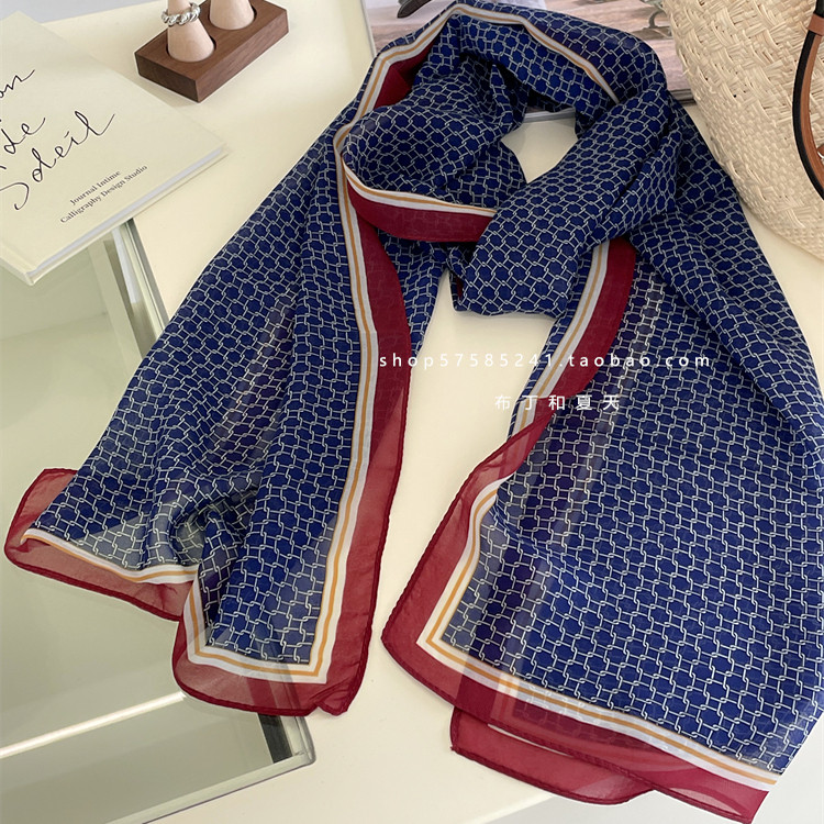 早秋法式中古老钱风高级感长款围巾长条丝巾装饰领巾波点腰果女士,淘宝优惠券,粉丝福利购,淘宝优惠卷