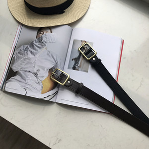 韩国长方形铜扣chic腰带