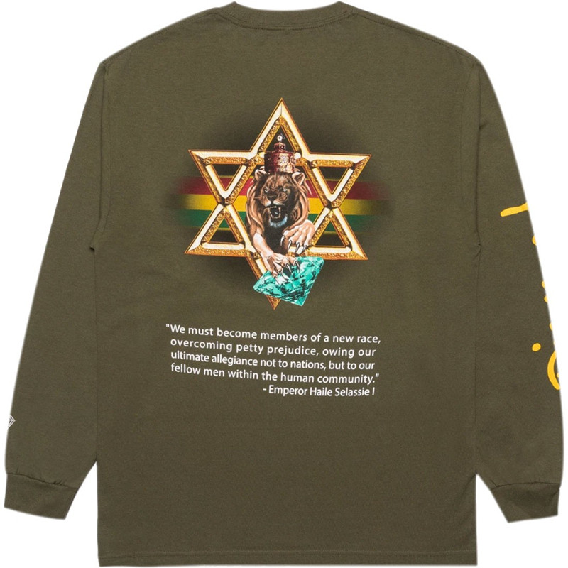 美国潮牌雄狮钻石六芒星长袖t恤 MUDstoreT恤