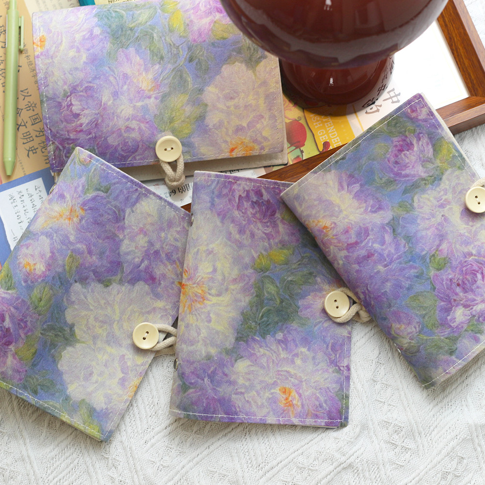 原创梦幻紫花A5A6A7布艺本子活页手帐本记事日记日程礼物集章随身,淘宝优惠券,粉丝福利购,淘宝优惠卷