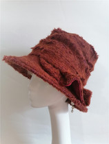 Late Xia orange wool for sun-shading winter warm hat small crowddesign woman hat VINTAGE female hat