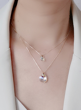 双层2020年新款夏季韩版锁骨链