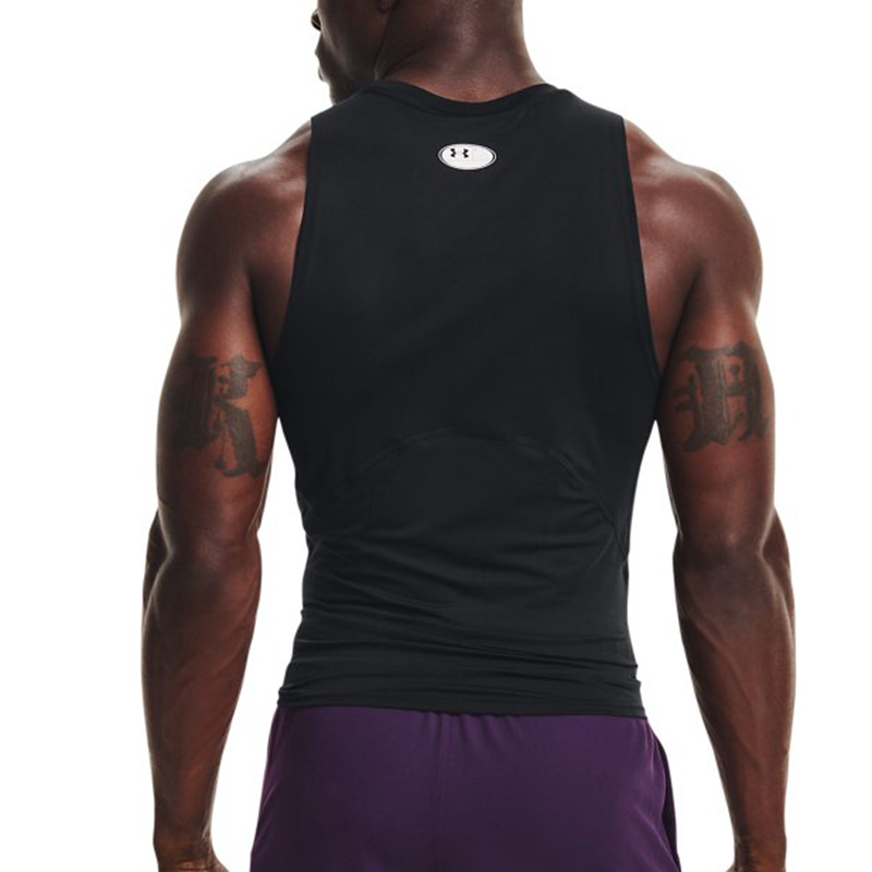 24新款UA安德玛运动背心男子紧身速干透气篮球健身无袖T恤1368352 - 图0