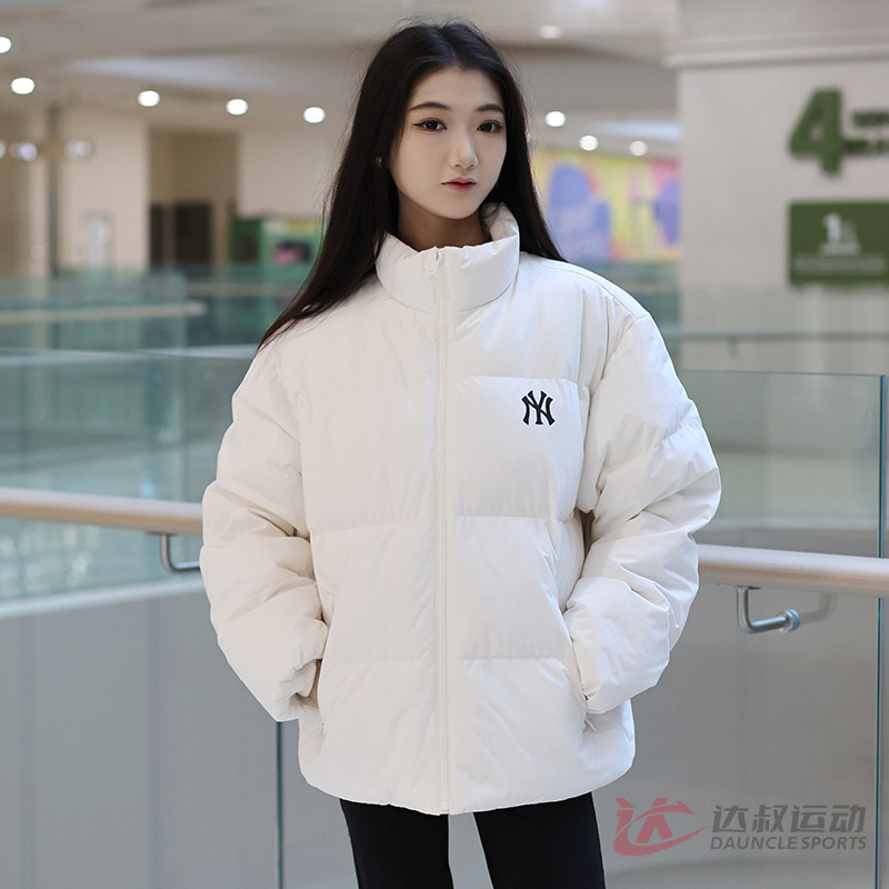 24新款MLB情侣羽绒服男女NY大标运动休闲保暖棉羽外套3ADJB0446