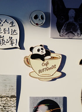 原创熊猫系列北欧现代ins冰箱贴