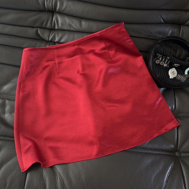 Shenzhen Nanyou niche design retro A-line skirt acetate silk cool temperament versatile 25-year-old summer new skirt