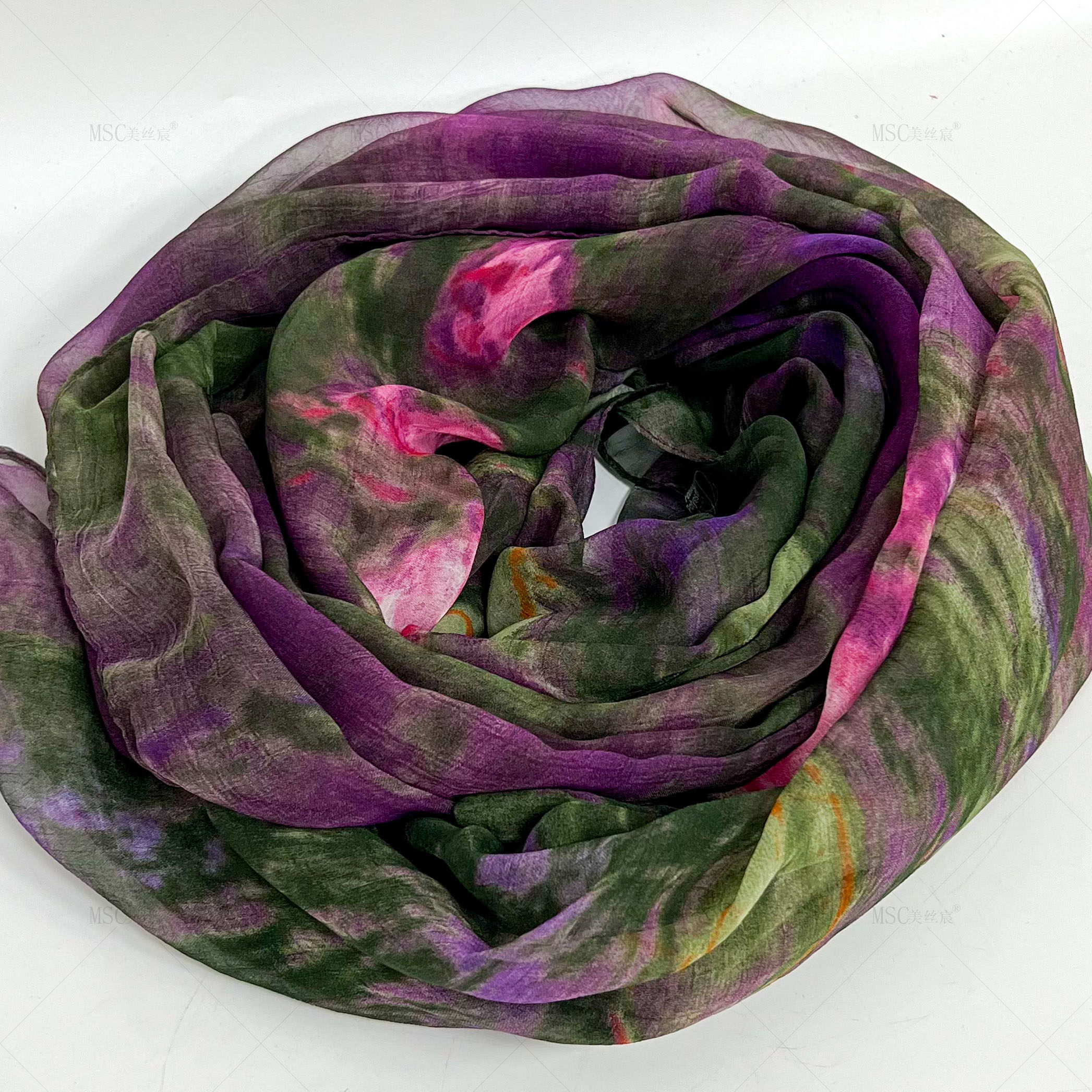 美丝宸【丁香雾紫】140*180大尺寸丝巾薄拍照旅游不起皱四季防晒 - 图3